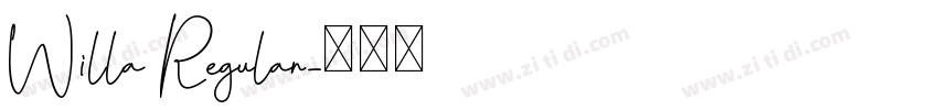 Willa Regular字体转换